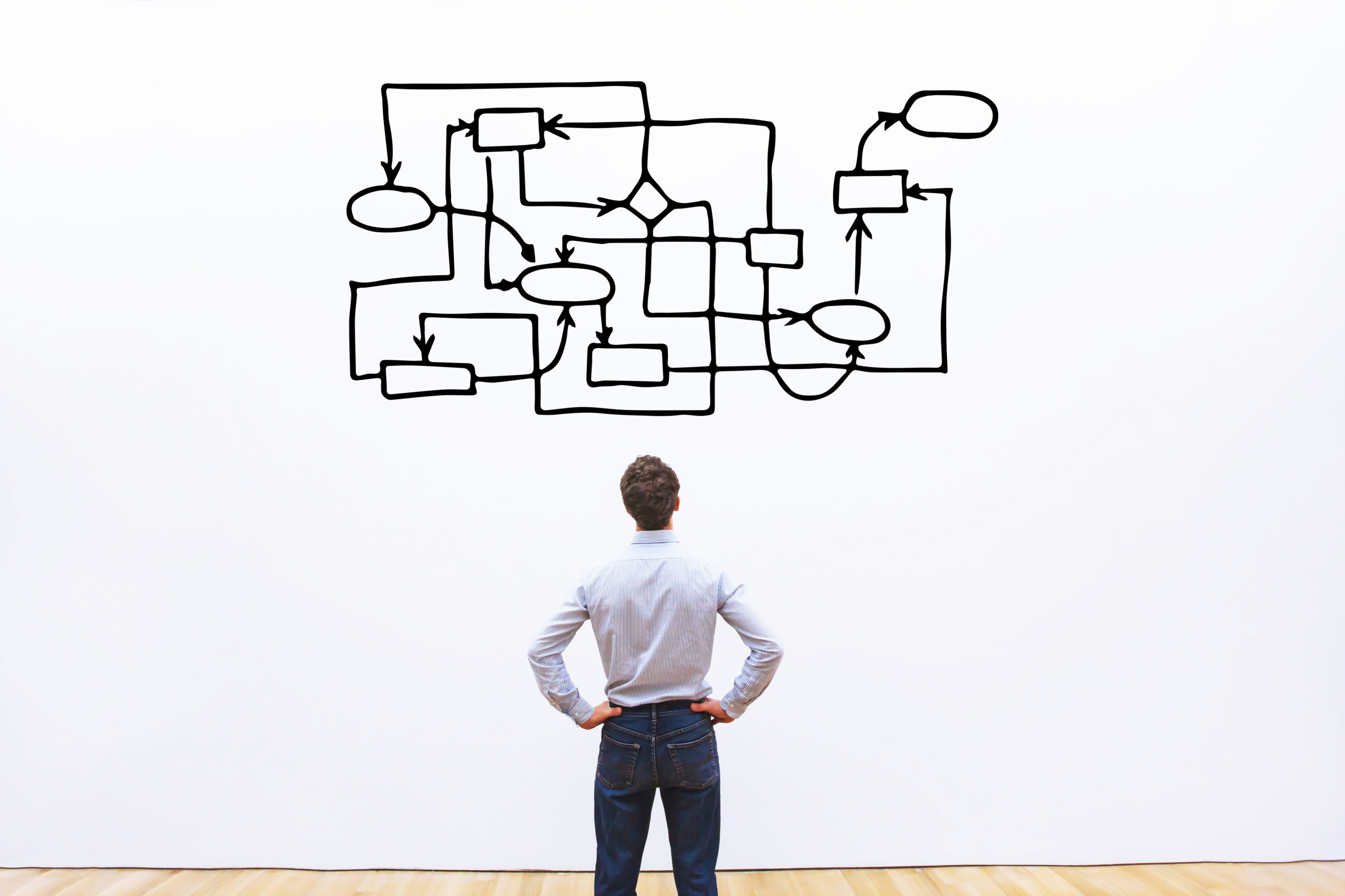 bad management concept, disorder and messy organization