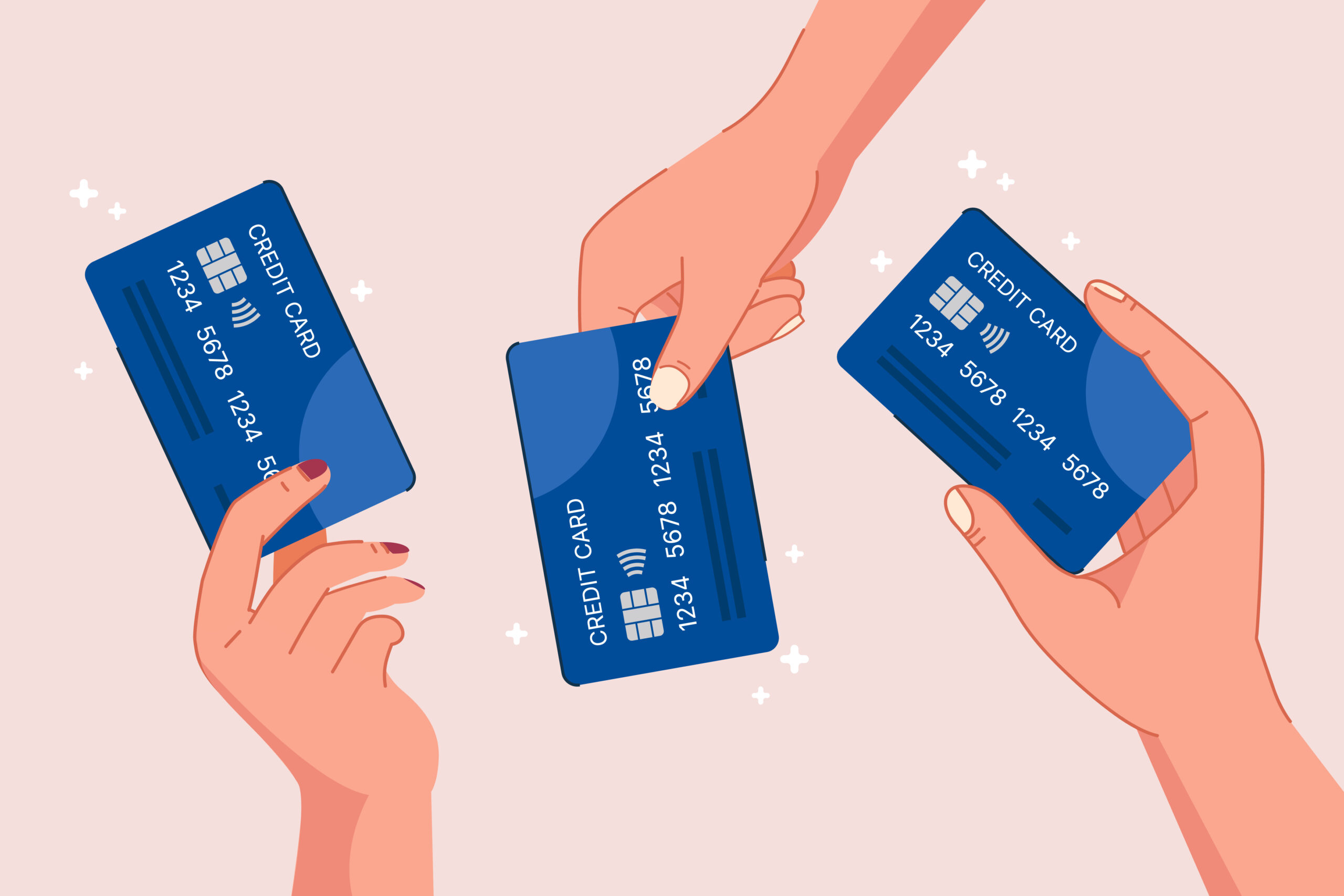 2d vector hand holding credit card for payment, financial and money concept, flat illustration design Man paying with visa credit card