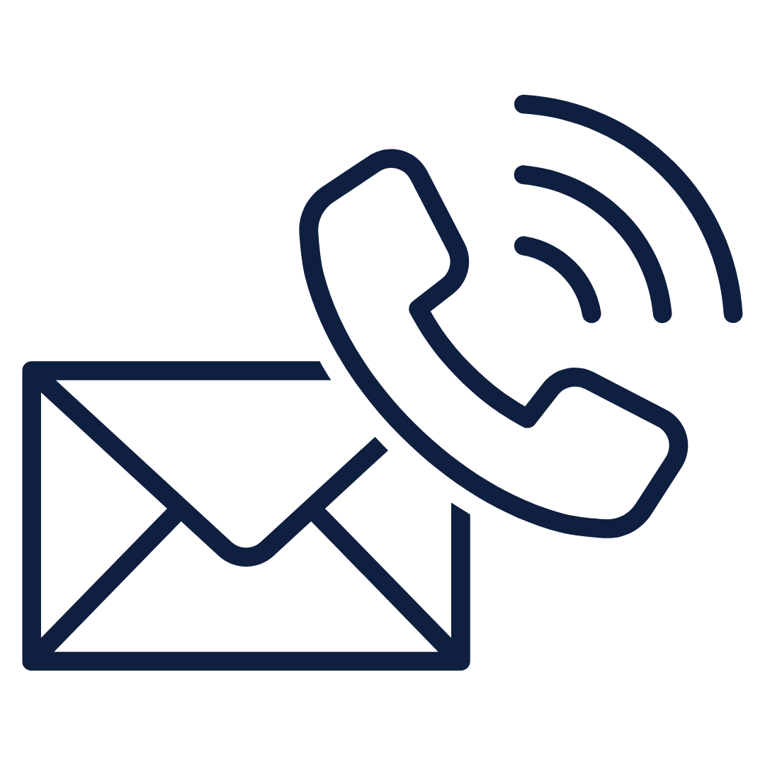 Contact: envelope and phone icon indicating email and call options (communication contact).